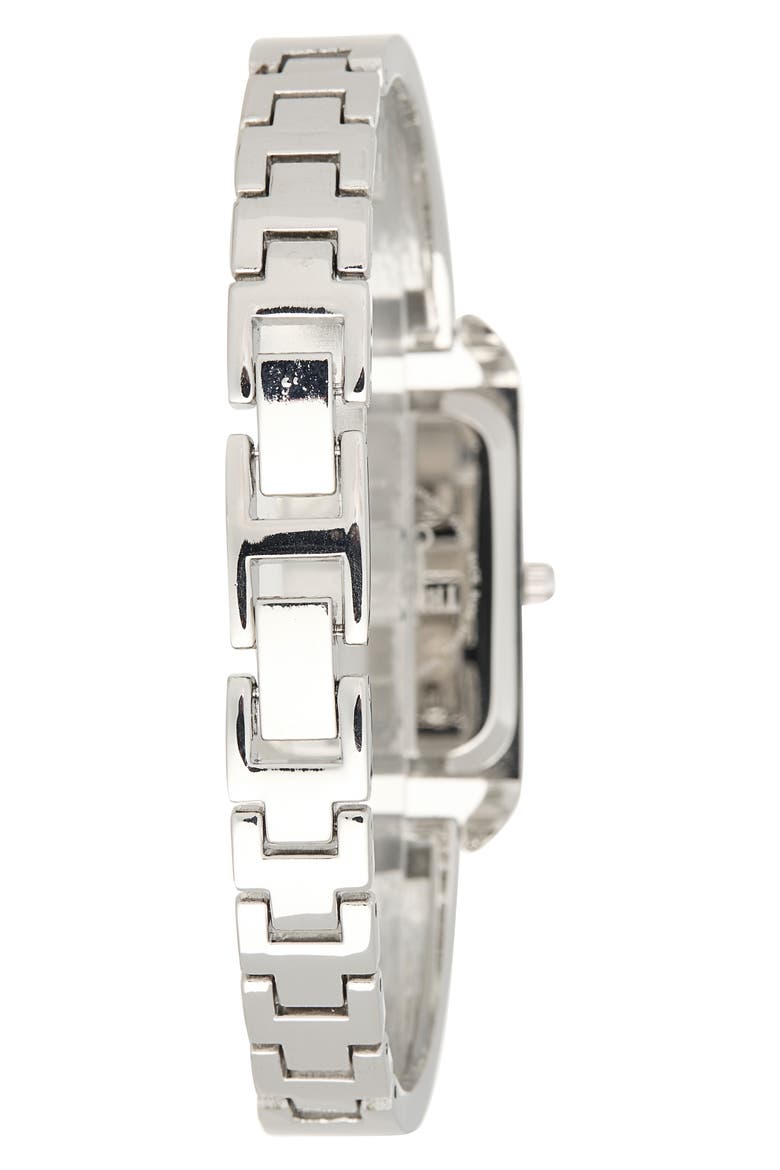 TR Logo Cuff Bracelet Watch, 22mm, Alternate, color, SILVER