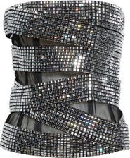 Area Disco Ball Strapless Top