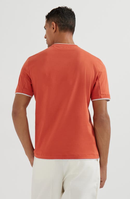 Brunello Cucinelli T-shirt Mit Kontrastbesatz
