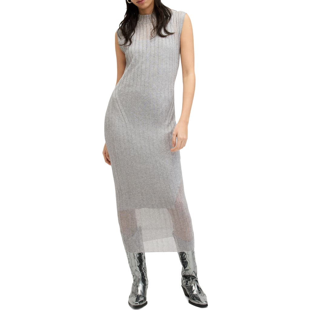 Allsaints Patrice 2-in-1 Ribbed Midi Dress