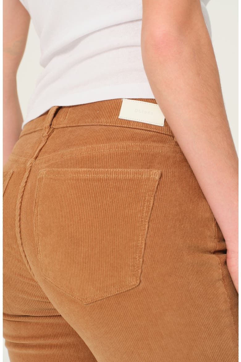 Mara Straight Leg Mid Rise Instasculpt Corduroy Ankle Jeans, Alternate, color, VICUNA