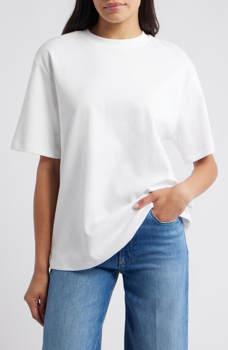 Mavi Jeans Crewneck Cotton T-Shirt, Main, color, White