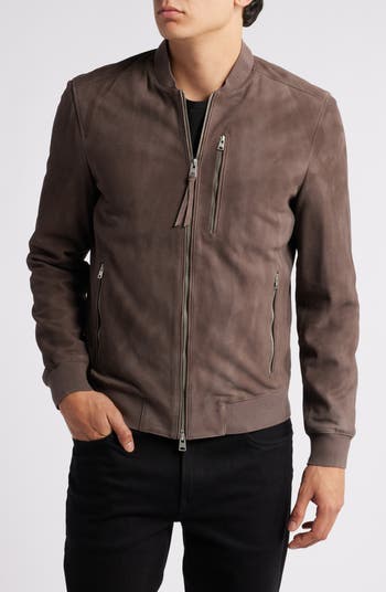 Men's Allsaints Leather outlet Bomber Jacket