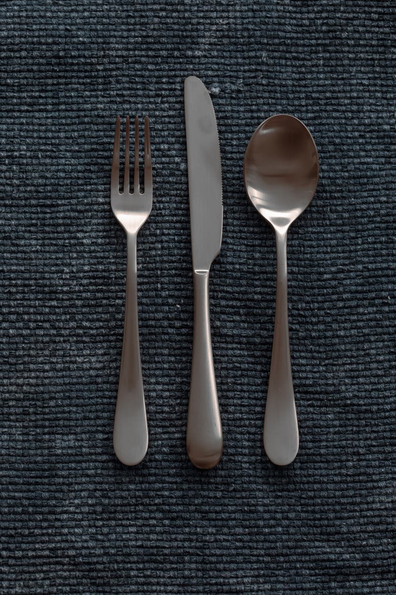 Natura Ice Flatware  Set - 5 Pieces, Alternate, color, Ice Black Gold