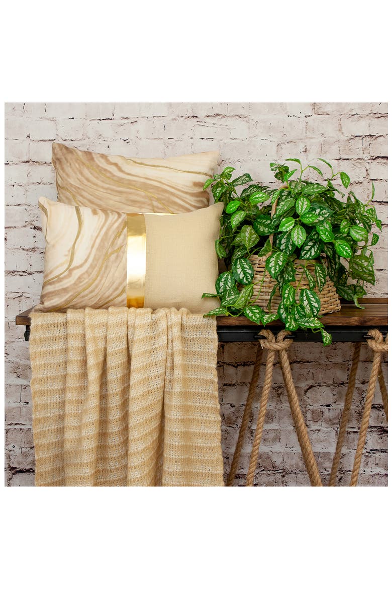 Stripe Accent Pillow, Alternate, color, BEIGE