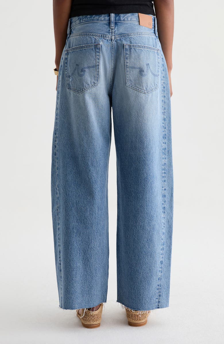 AG Hattie Raw Hem High Waist Crop Barrel Leg Jeans, Alternate, color,