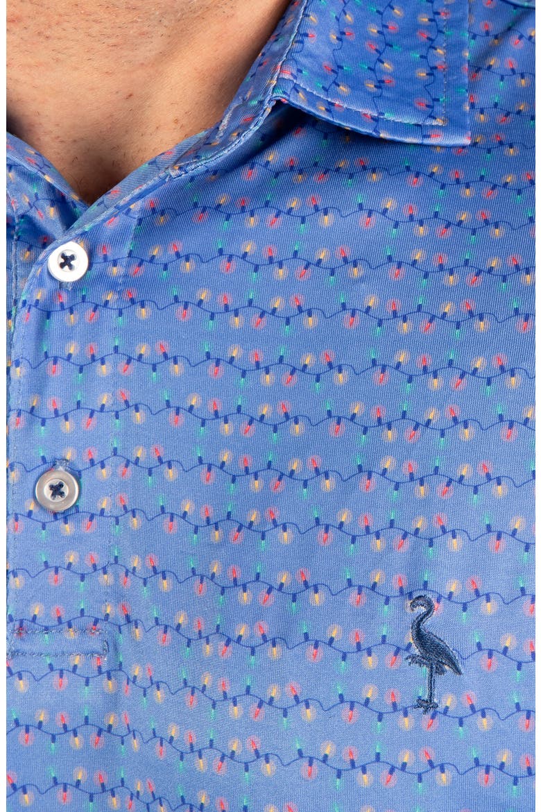 Twinkling Lights Performance Polo, Alternate, color, BLUE
