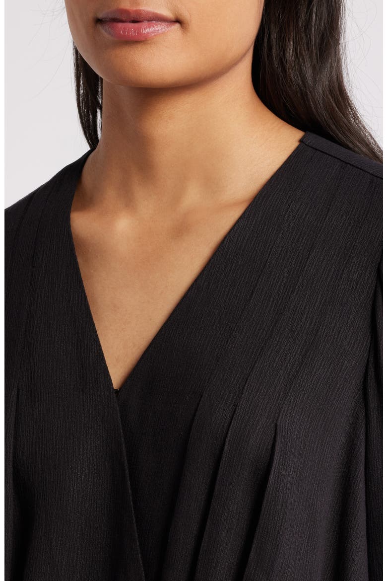 Long Sleeve Wrap Top, Alternate, color, BLACK