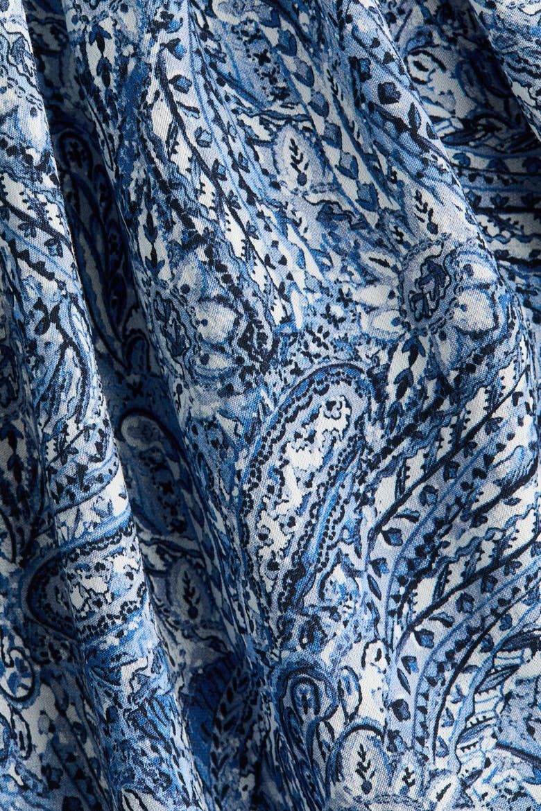 Smocked Bandeau Dress, Alternate, color, Blue/paisley