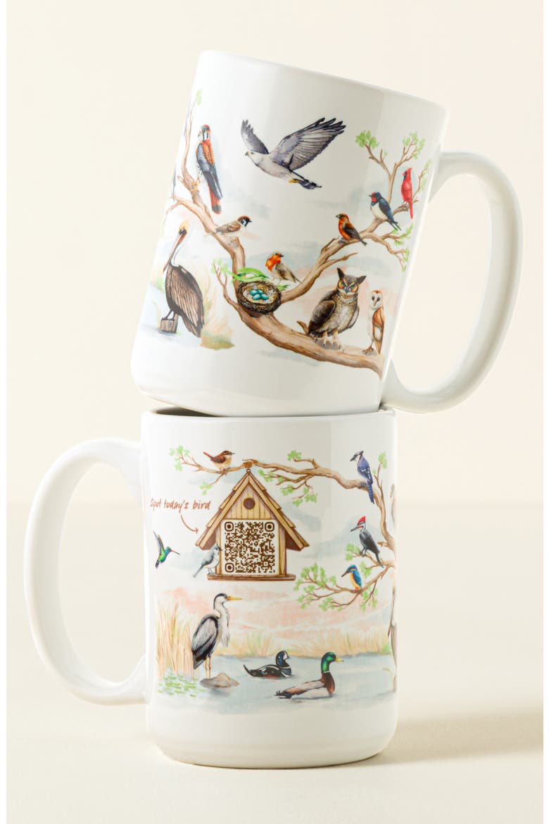 Birdwatcher Interactive QR Mug, Main, color, Multi