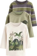 NEXT Kids' 3-Pack Assorted Long Sleeve T-Shirts