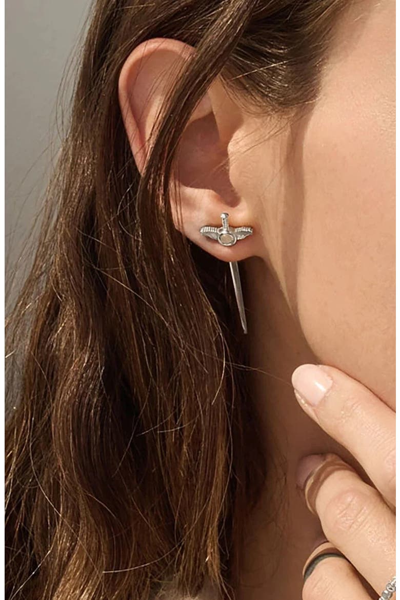 Flying Dagger Studs, Alternate, color, 925 STERLING SILVER / PAIR