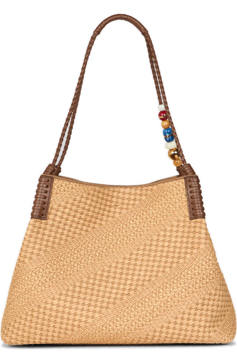Etro Large Libra Woven Shopper, Alternate, color, Cammello