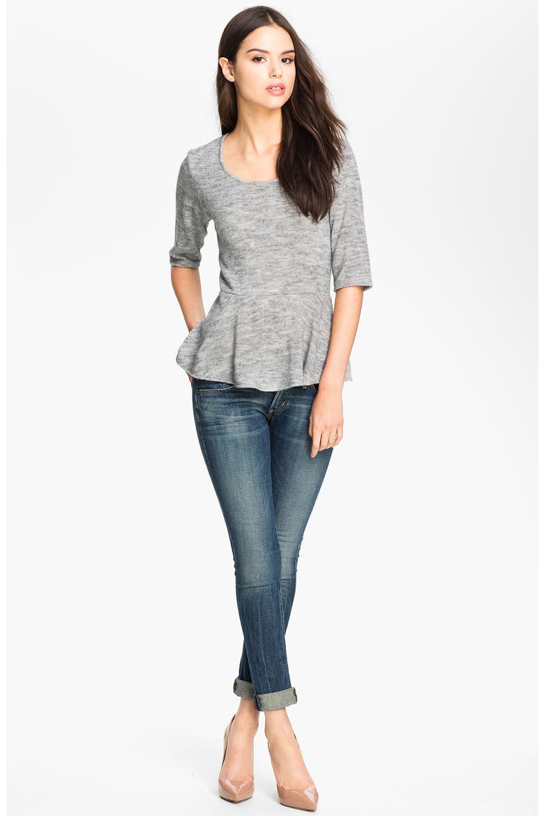 'Racer' Low Rise Skinny Jeans, Alternate, color, SLASH