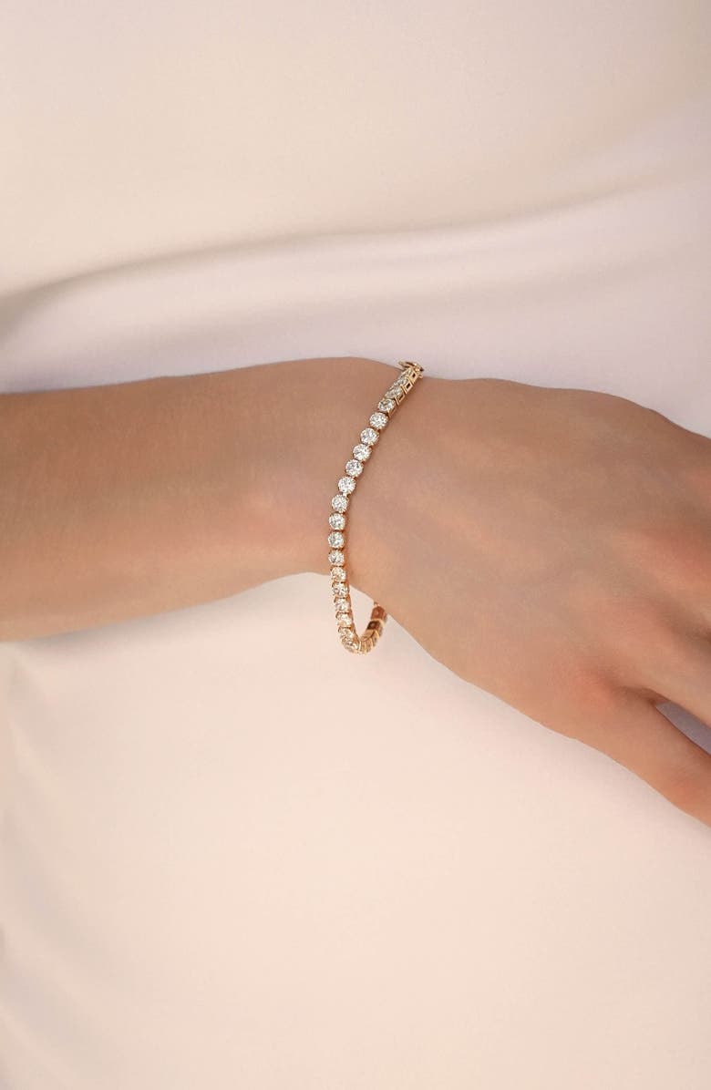 Ettika Single Row Cubic Zirconia Tennis Bracelet, Alternate, color, Gold