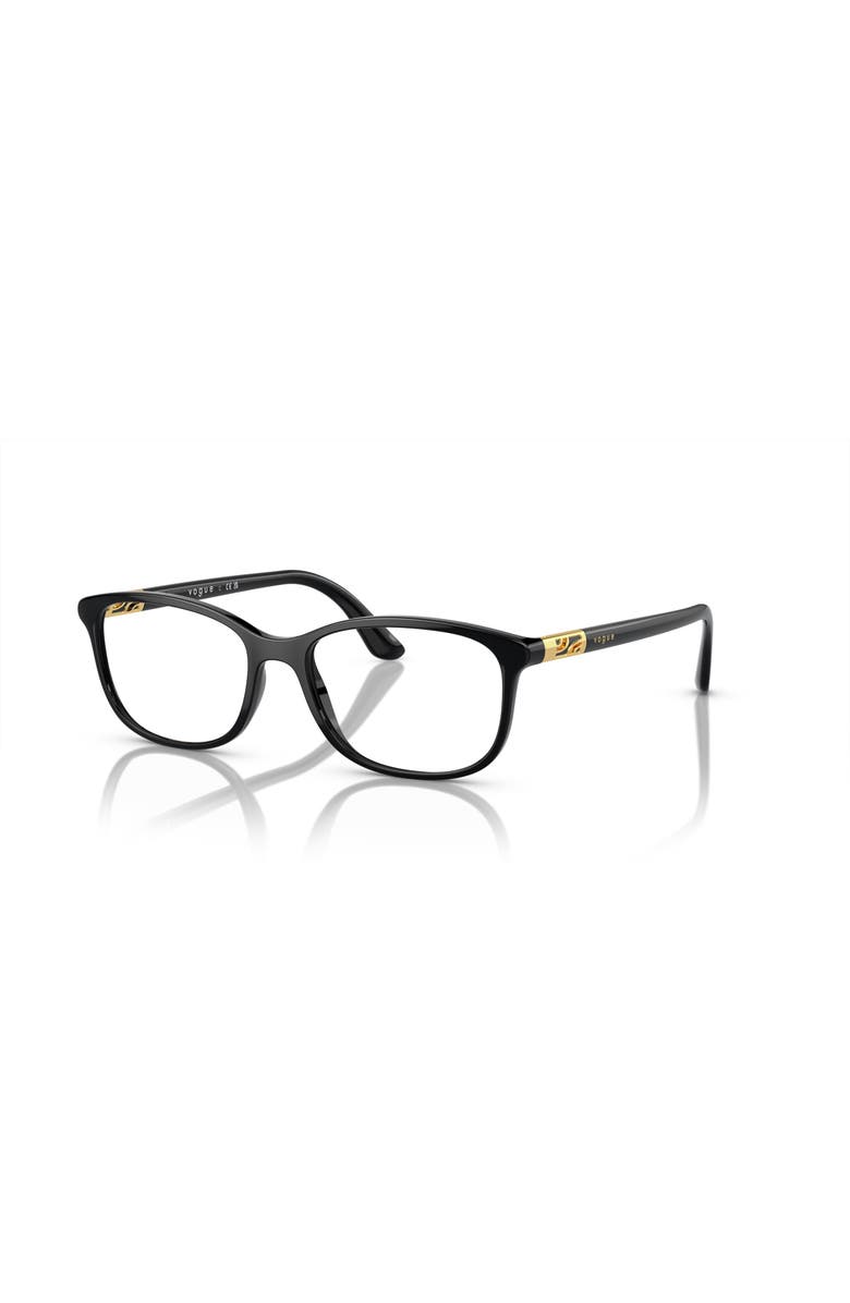 Vogue Eyewear 53mm Rectangle optical glasses, Main, color, Black