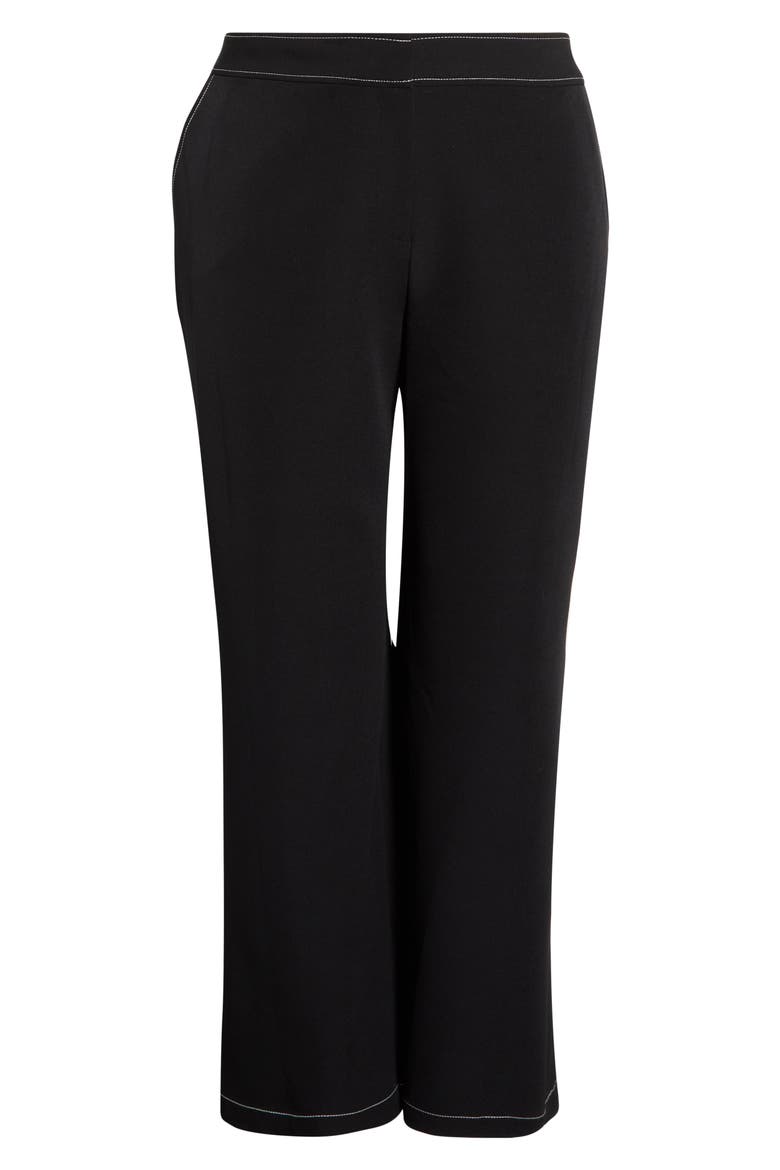Wide Leg Pants, Alternate, color, BLACK WHITE