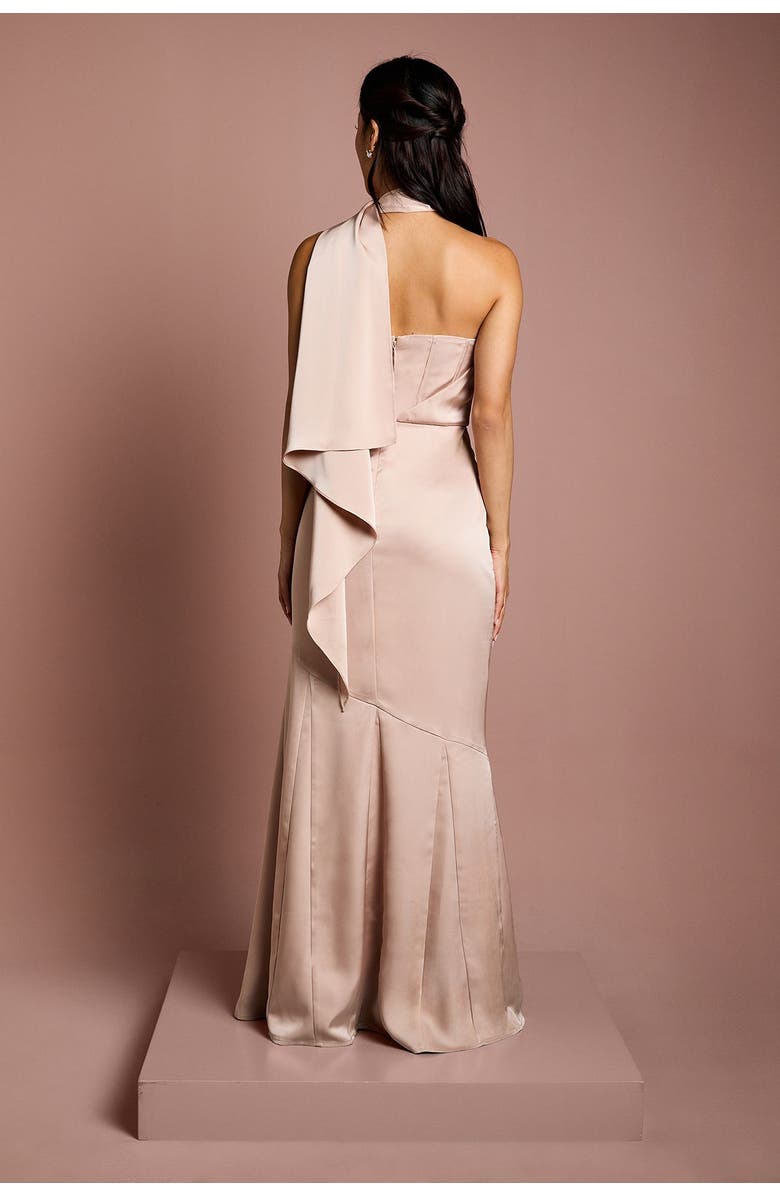 Coast Satin One Shoulder Maxi Dress, Alternate, color, Blush