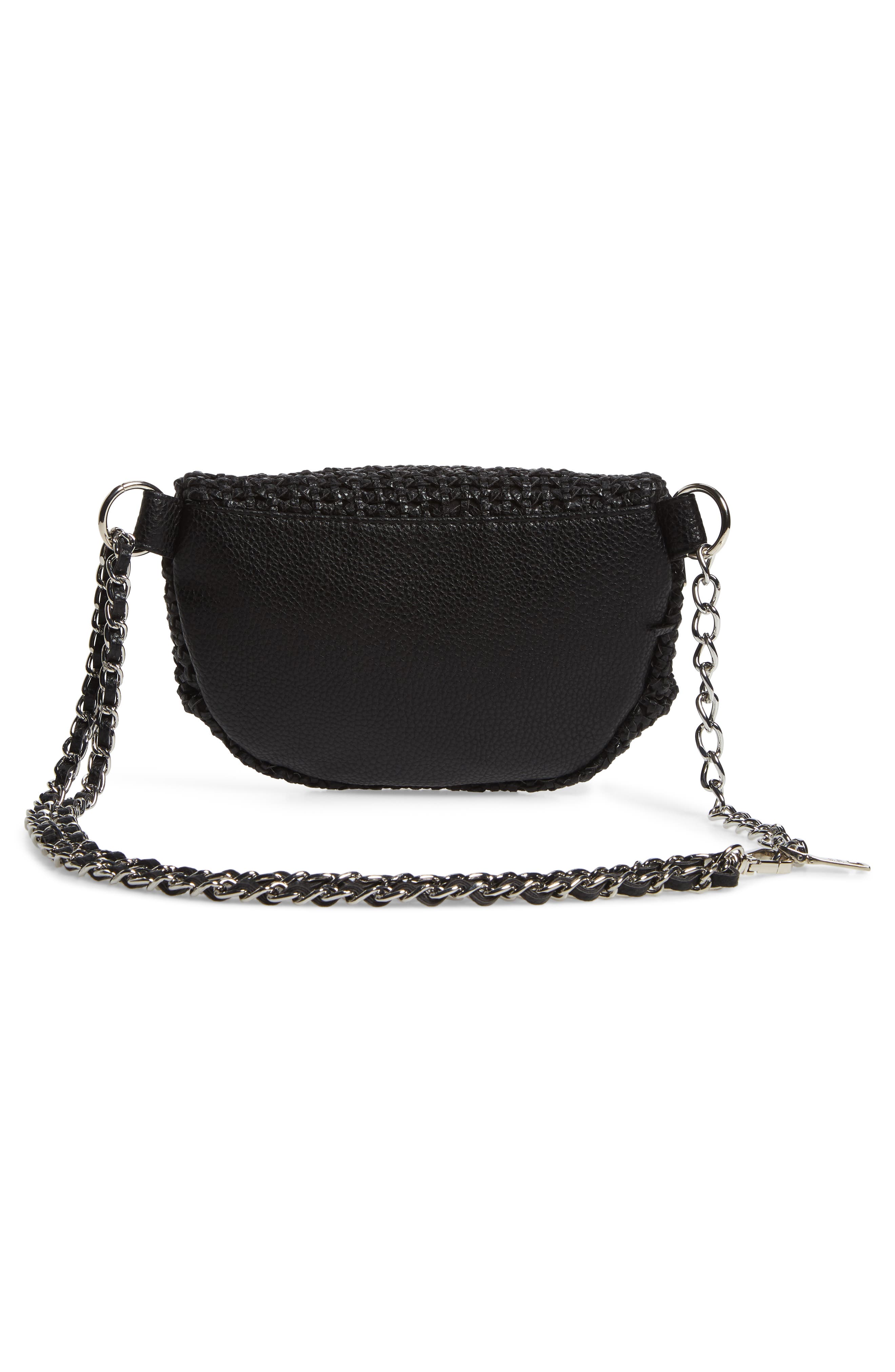 Steve Madden Woven Faux Leather Belt Bag, Alternate, color, 