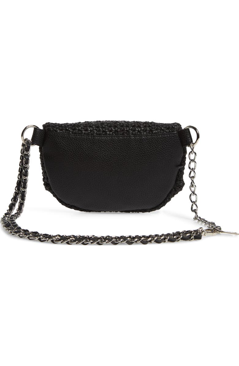 Steve Madden Woven Faux Leather Belt Bag, Alternate, color,