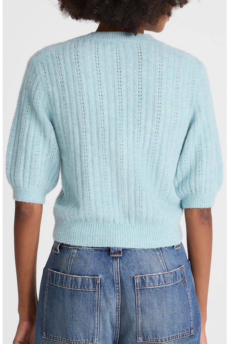 CloudSoft Short Sleeve Sweater, Alternate, color, MINT BLUE