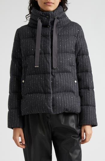 Herno Sequin Pinstripe Down Jacket Nordstrom