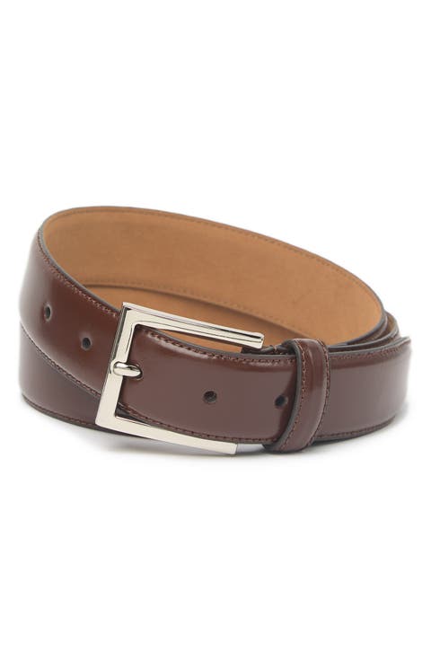 Feather Edge Leather Strap Belt