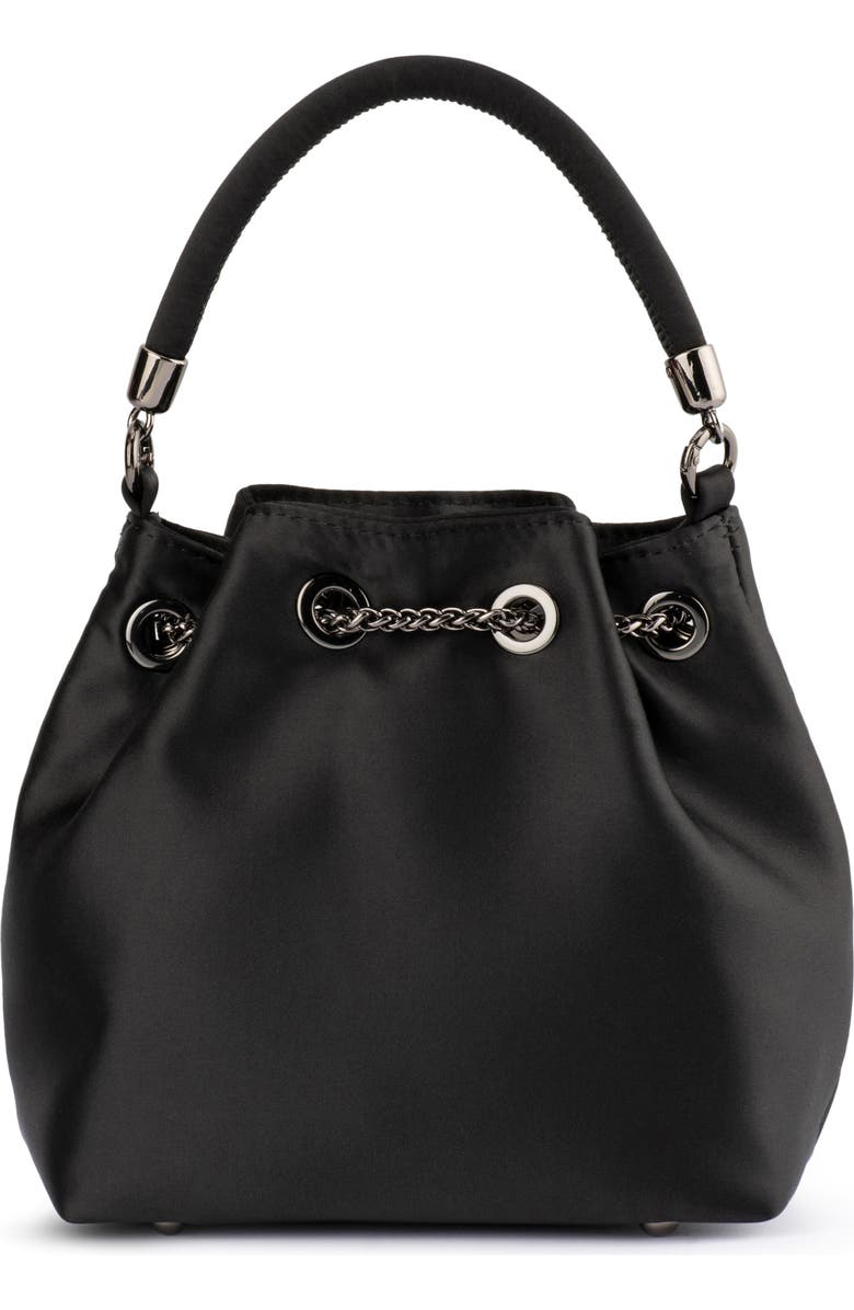 Olga Berg Amanda Satin Bucket Bag, Alternate, color,