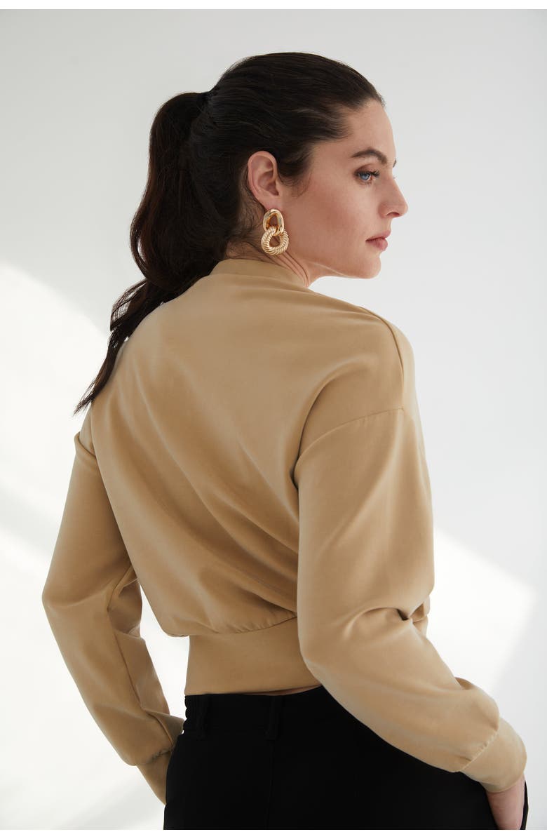 KADA The Cupro Power Pullover Sweatshirt, Alternate, color, Camel