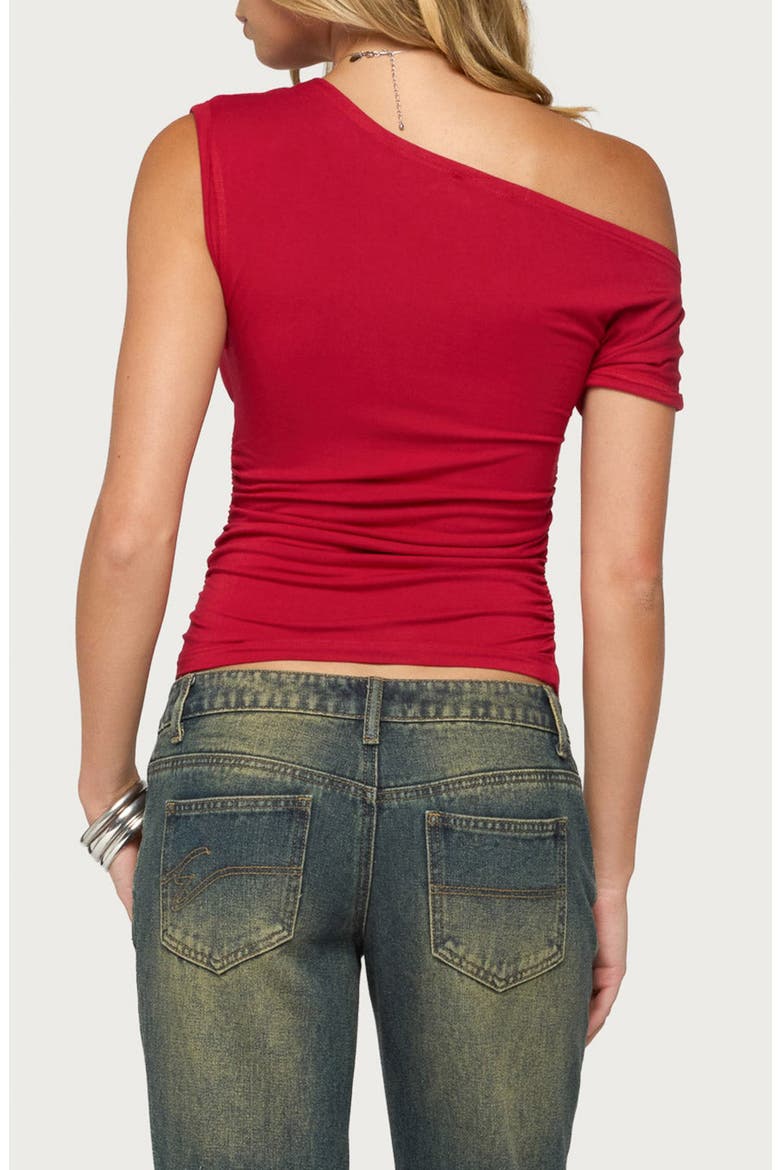 Merla Off the Shoulder Top, Alternate, color, RED