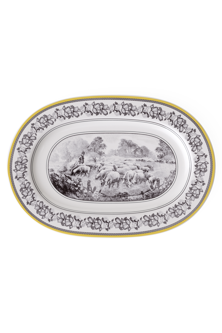 Audun Ferme Oval Platter, Main, color, White