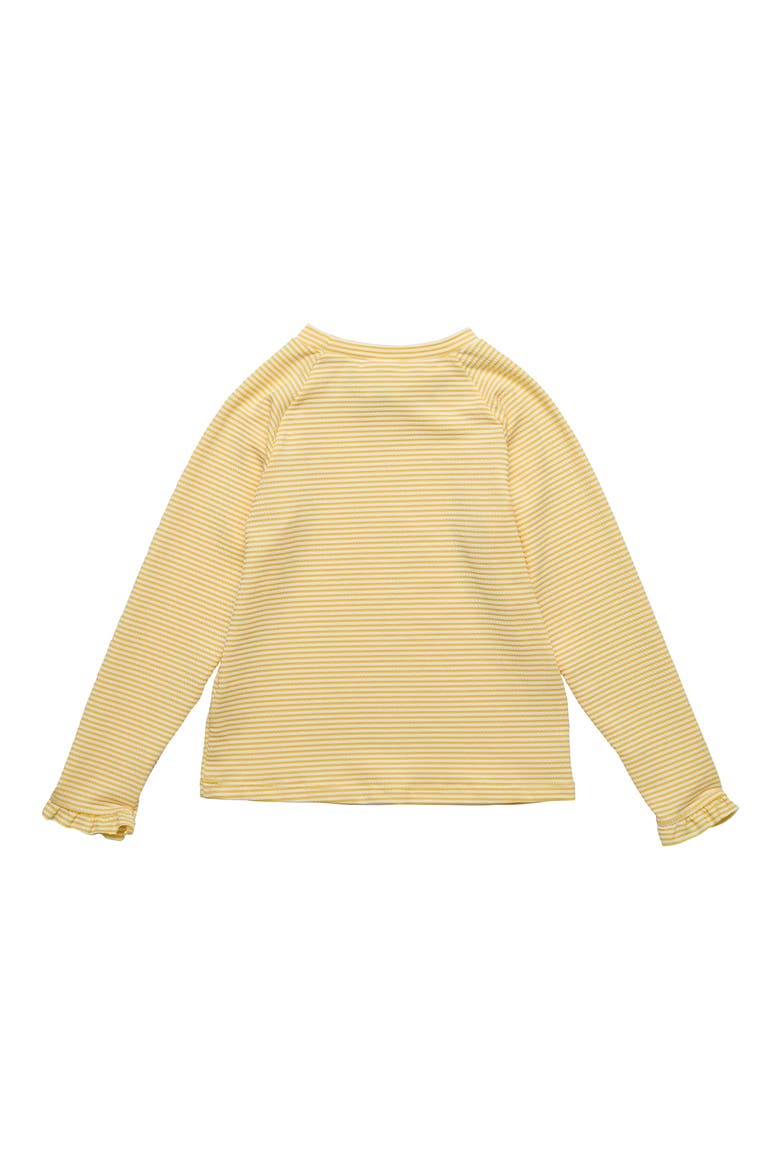 Kids' Marigold Stripe Long Sleeve Rashguard, Alternate, color, YELLOW