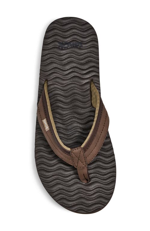 Sanuk Ziggy Plush Flip Flop In Brown