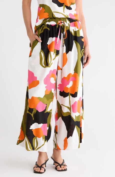 Vince Camuto Crop Linen Blend Pants
