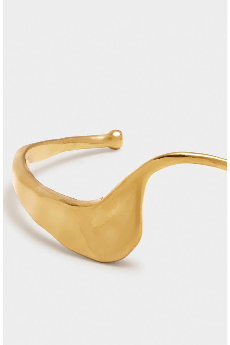 Marina Wave Bangle, Alternate, color, Gold