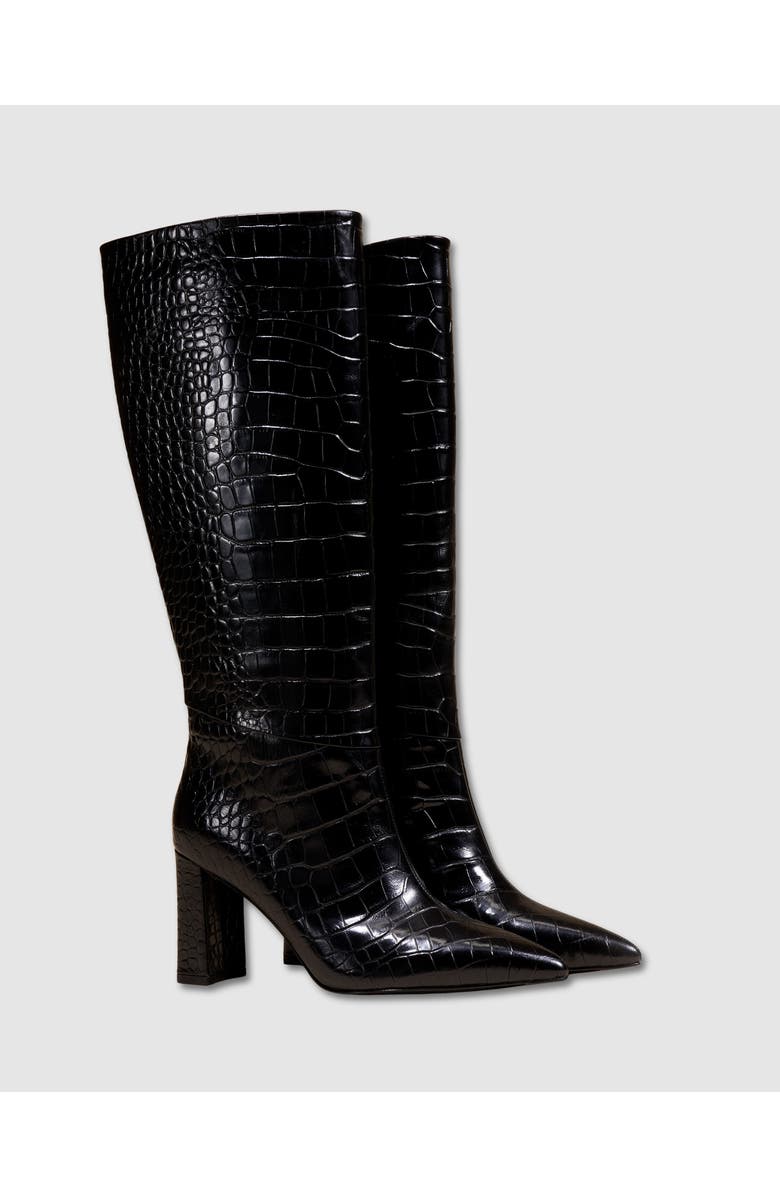 MI/MAI Wassily Croc-style Long Boot, Alternate, color, Black