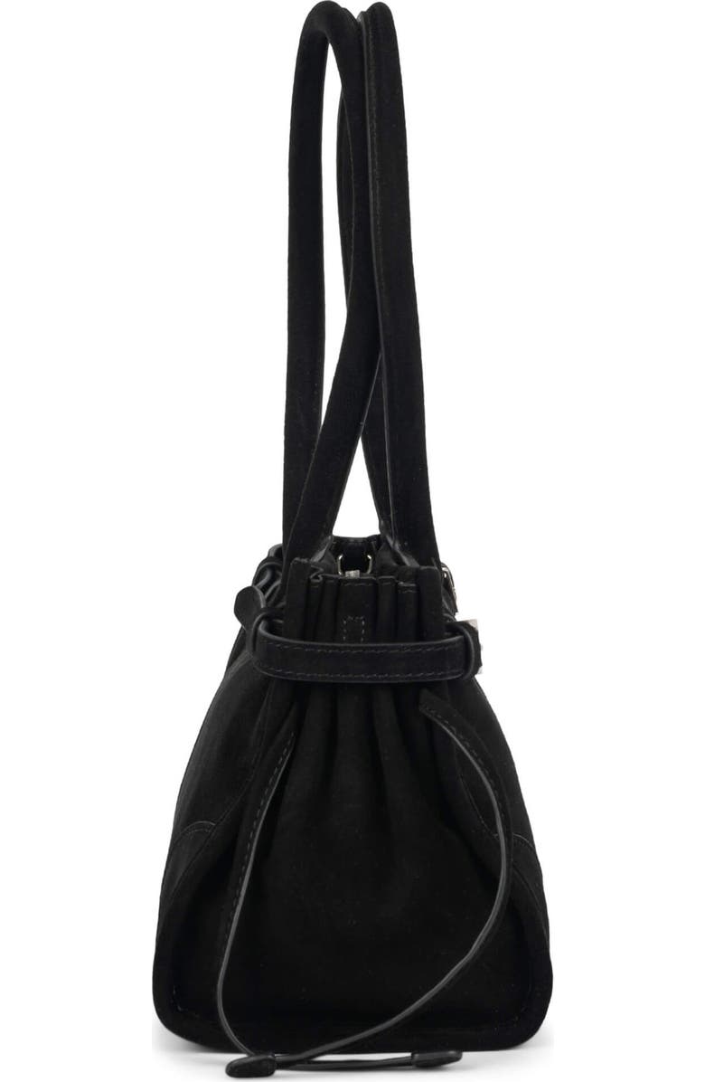 Jeffrey Campbell Pesky Leather Shoulder Bag, Alternate, color, Black Suede