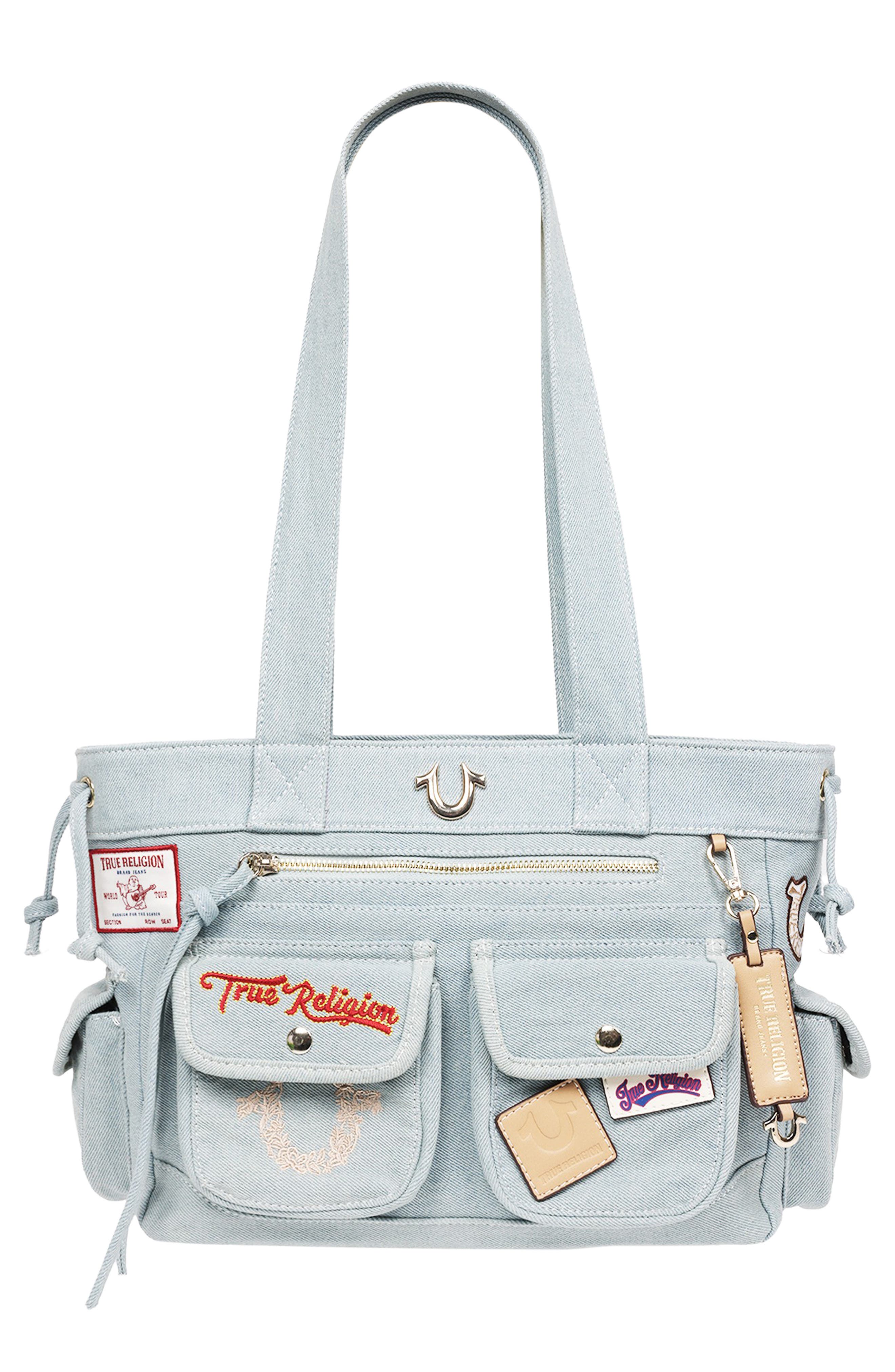 True Religion Multipatch Denim Tote