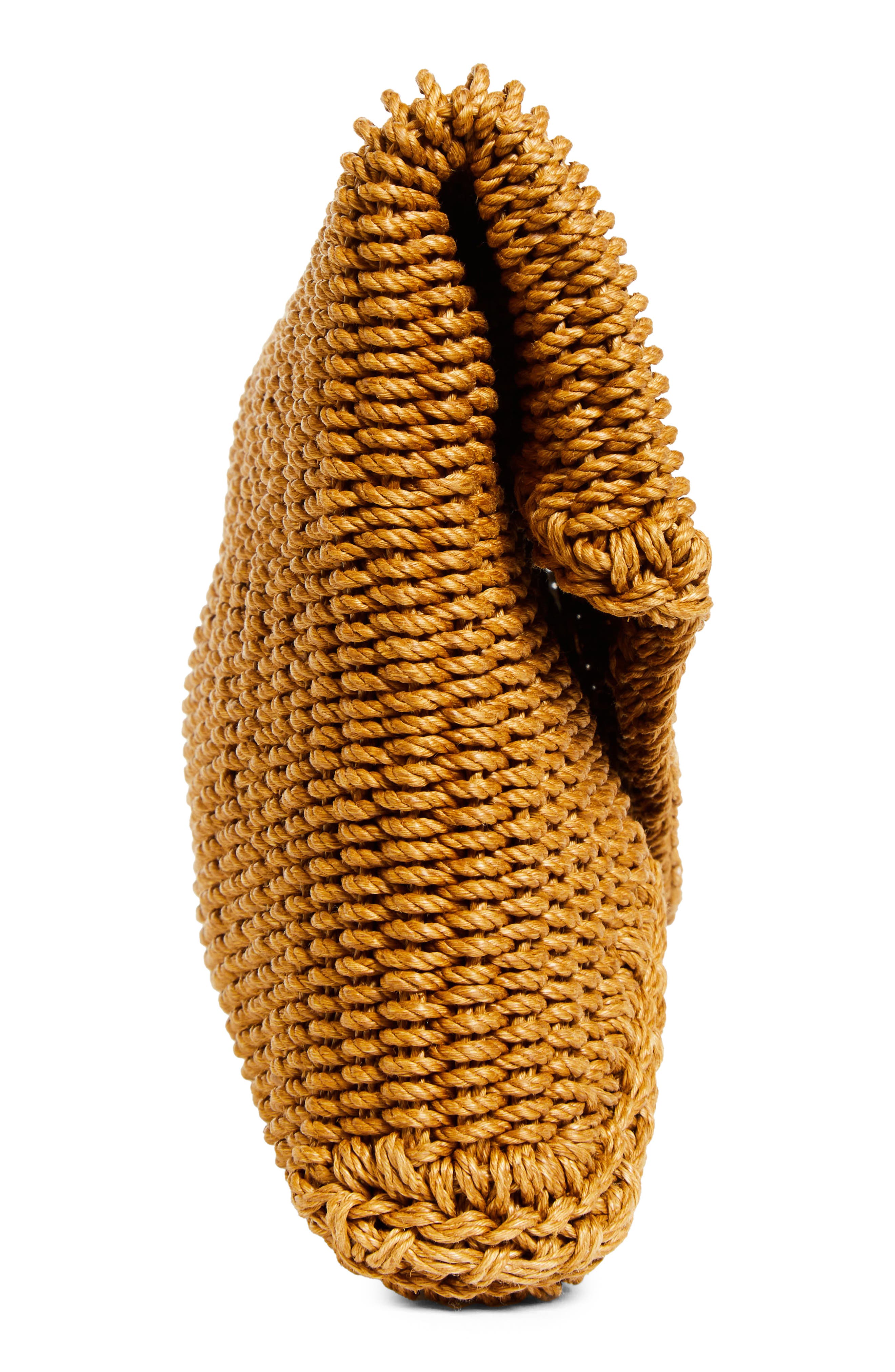 Saint Laurent Large Woven Raffia Envelope Clutch, Alternate, color, Light Brownie