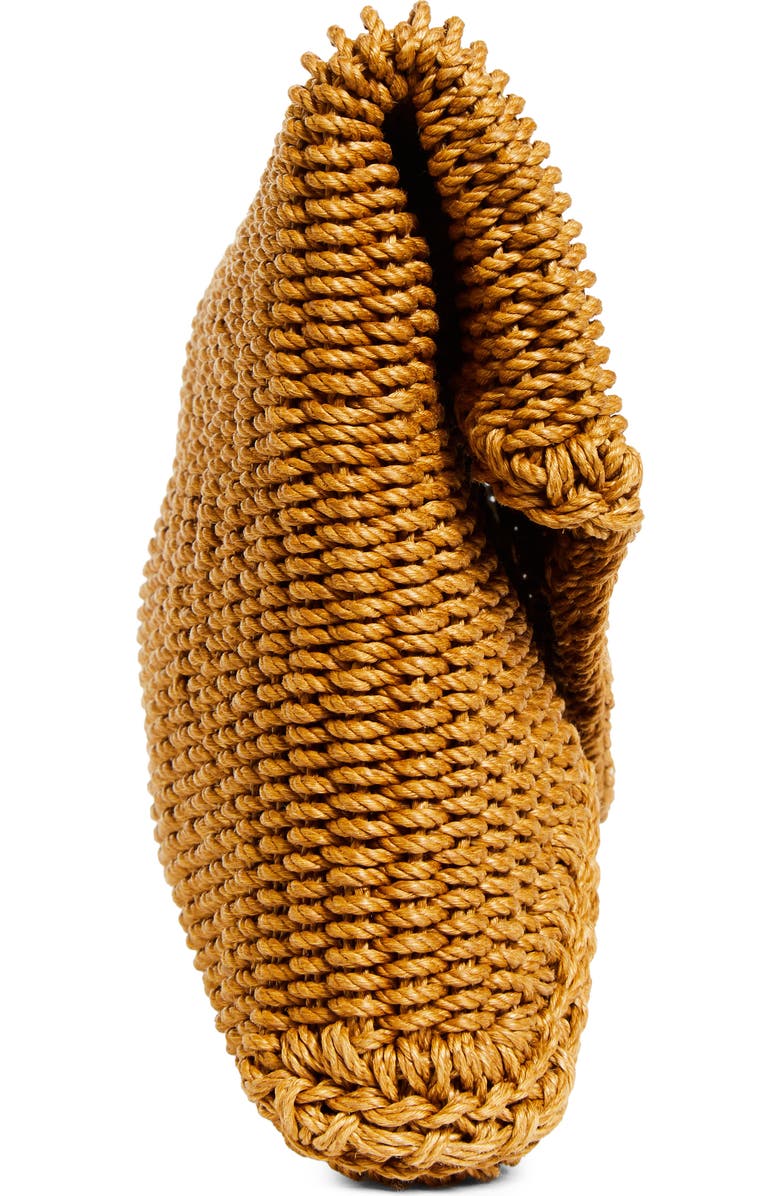 Saint Laurent Large Woven Raffia Envelope Clutch, Alternate, color, Light Brownie