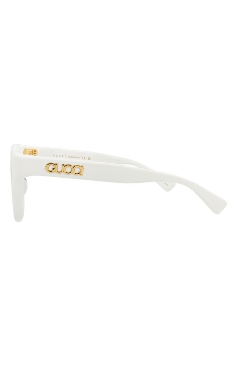 Gucci Novelty Sunglasses, Alternate, color, White White Grey