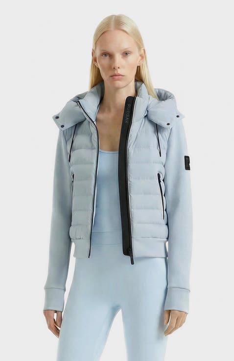 Cassa Light Down & Neoprene Crop Jacket