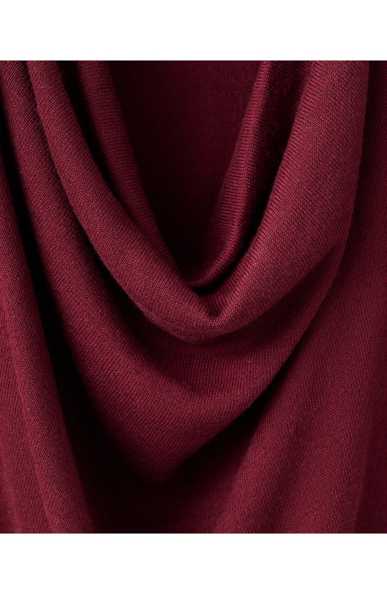MANGO Cowl Neck Sweater, Alternate, color, Wine
