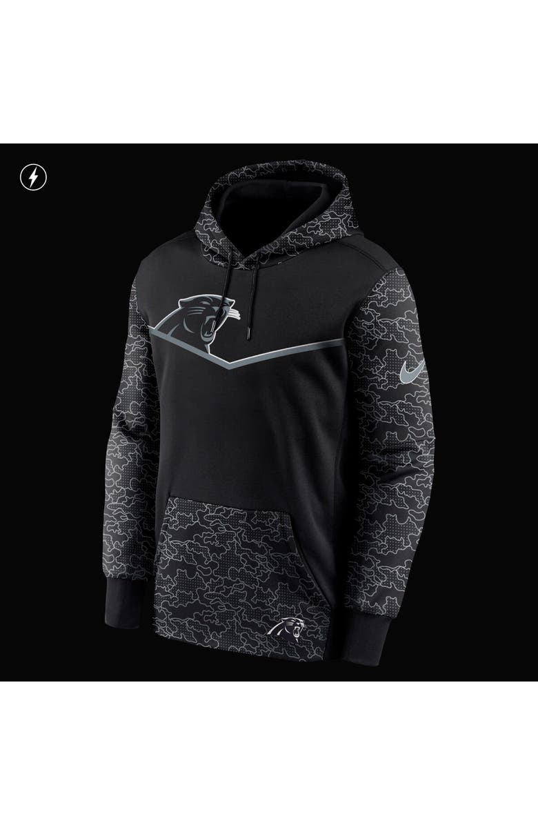 Nike Men's Nike Black Carolina Panthers RFLCTV Chevron Pullover Hoodie, Alternate, color, 