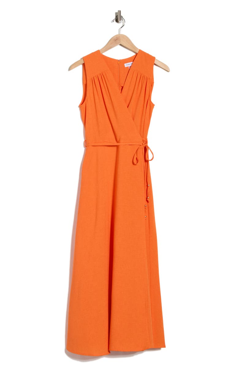 Calvin Klein Aerowash Faux Wrap Maxi Dress, Alternate, color, Starburst