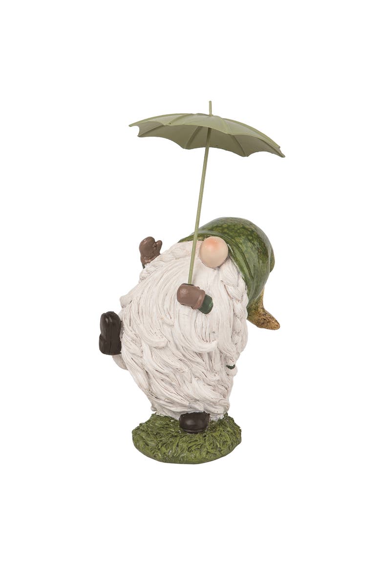 4.25 Inch White Spring Rainy Day Gnome Figurine Decorative Polyresin Spring Decor, Main, color, White