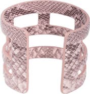 SAACHI Snake Print Cutout Cuff