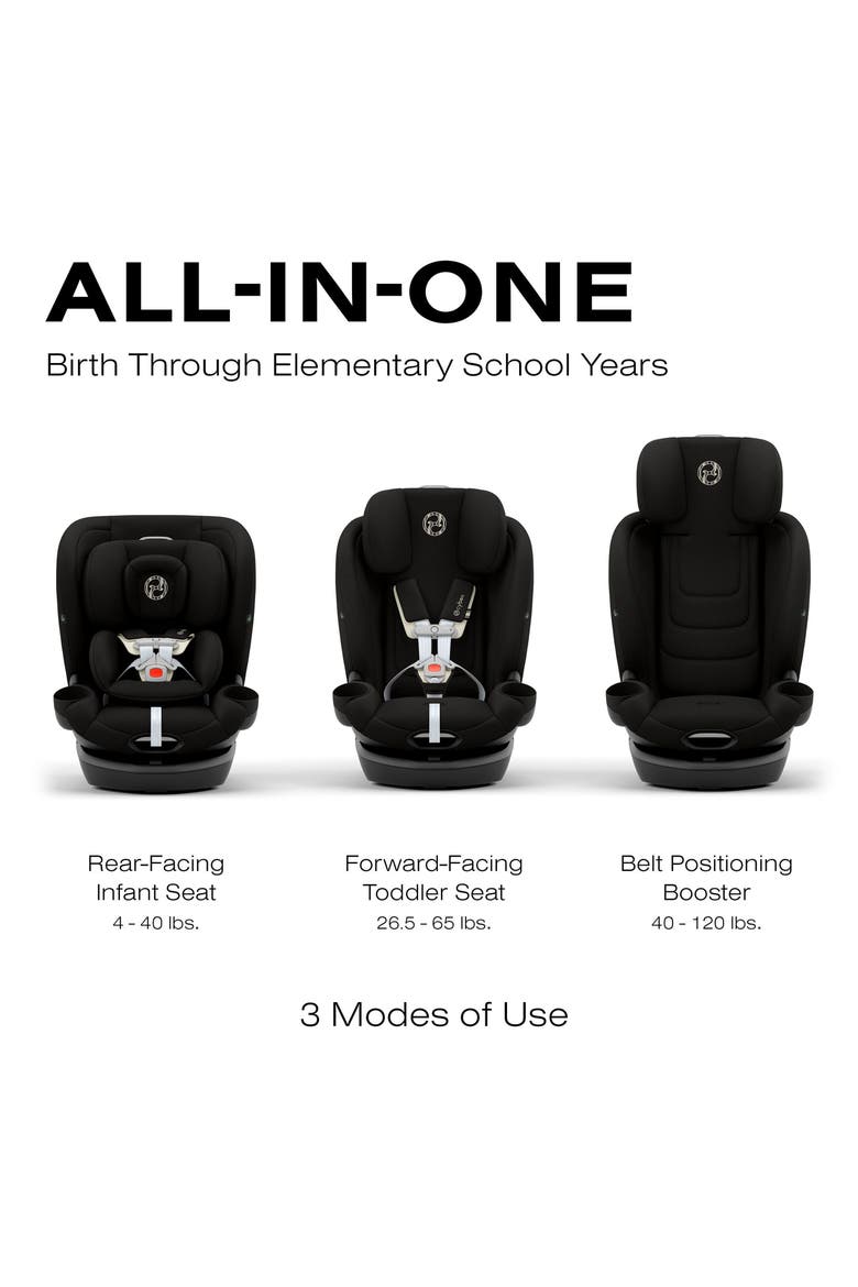 Callisto G 360 All-in-One Car Seat, Alternate, color, MOON BLACK