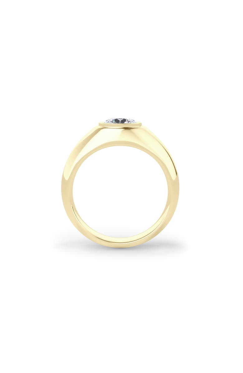 HauteCarat Men's Round Brilliant Lab Created Diamond Ring, Alternate, color, 2.00 Ctw 18K Yellow Gold