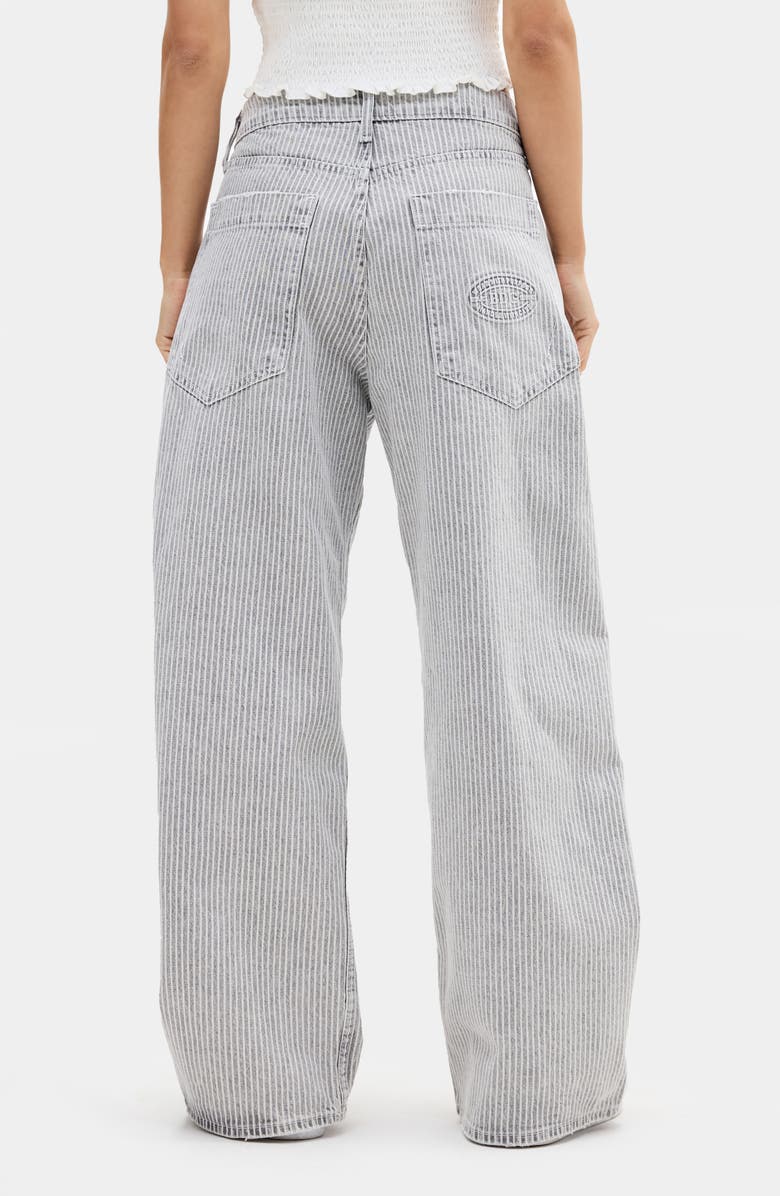 BDG Urban Outfitters Jaya Ticking Stripe Low Rise Wide Leg Jeans, Alternate, color, 